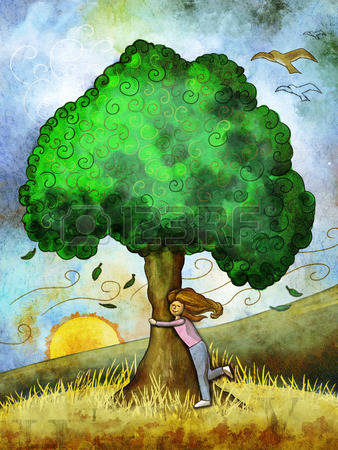 Girl and tree