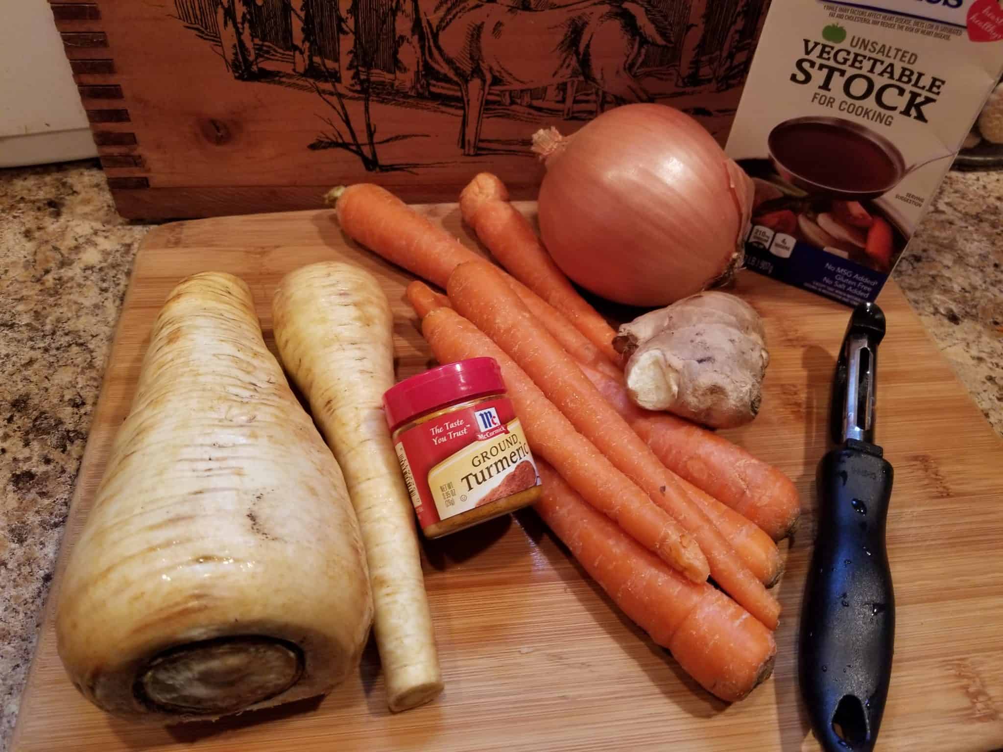 Turmeric Ginger Carrot Parsnip Soup